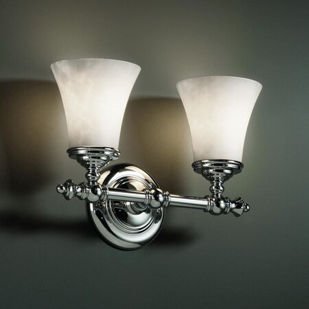 Justice Design CLD-8522-20-MBLK Justice Design Group - Clouds Collection - CLD-8522 - Tradition Bath Bar - Round Flared Tradition FamilyCollection